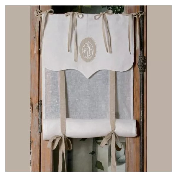 Store Sur-mesure Lin Blanc et Monogramme