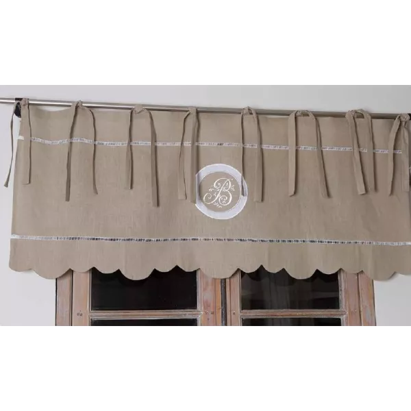Cantonniere Lin Naturel confectionnée sur-mesure