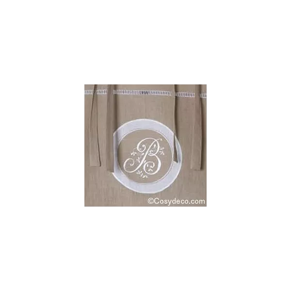 Cantonniere Lin Naturel confectionnée sur-mesure