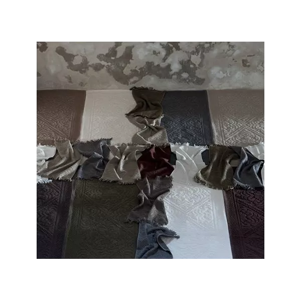 Tapis de salle de bain Blanc cassé style hammam