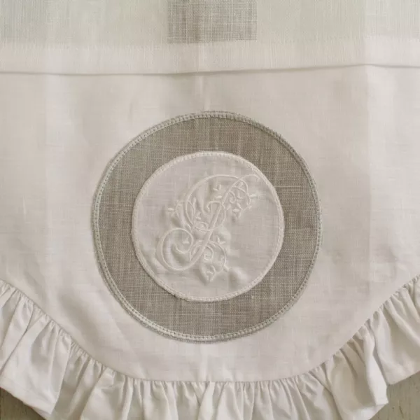 Petit rideau Brise-Bise Monogramme et Froufou