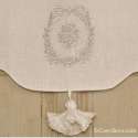 Cantonnière Broderie Champêtre Grise Sur-Mesure