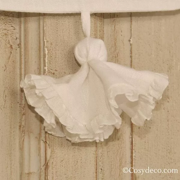 Cantonnière Broderie Champêtre Grise Sur-Mesure