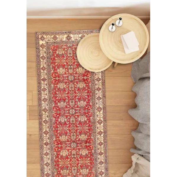 Tapis Persan Rouge Lavable machine Maison Déco Cosy
