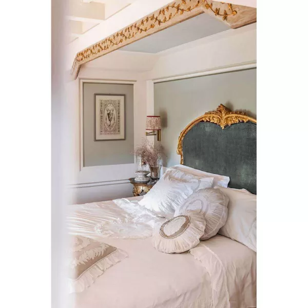 Coussins broderie Shabby Blanc Mariclo