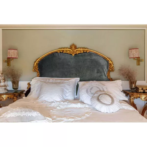 Coussins broderie Shabby Blanc Mariclo